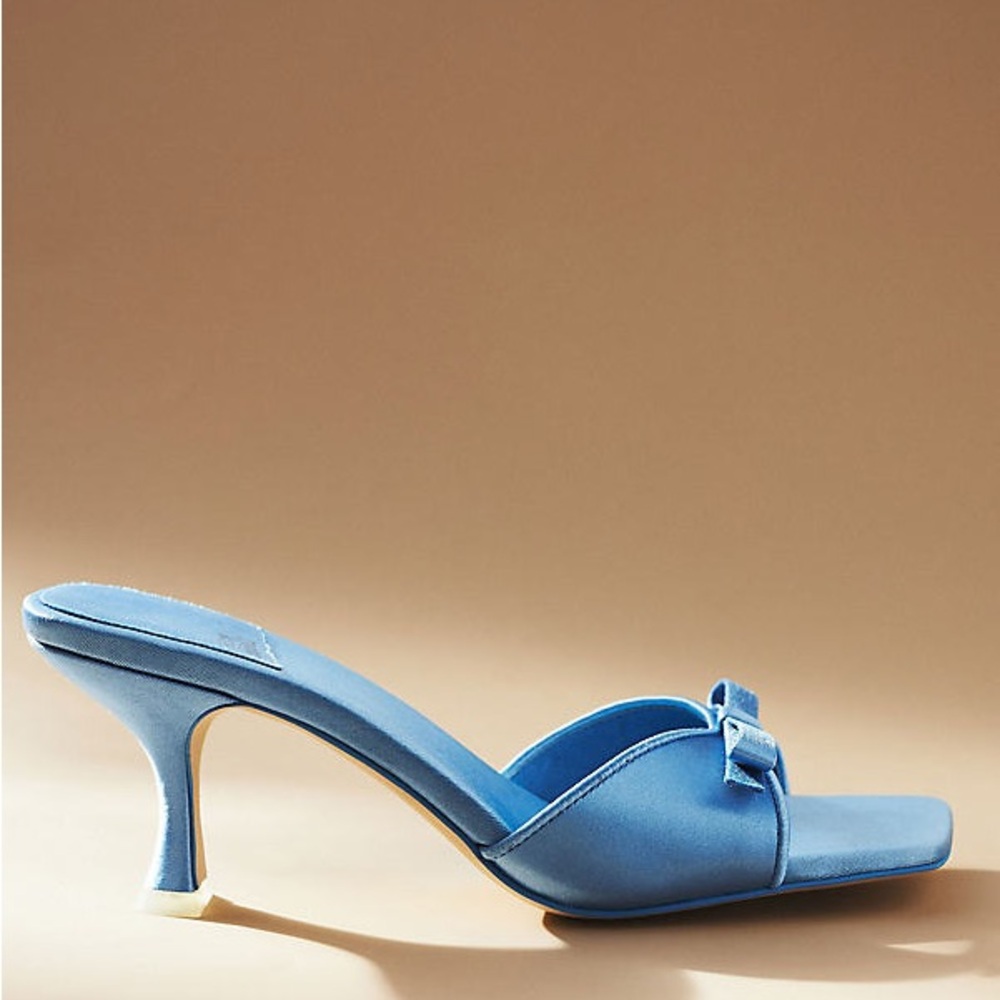 Jeffrey Campbell Sky Blue Knot-Detail Mule Heels